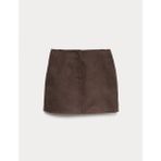 Marks & Spencer Süet Mini Etek - Kahverengi - 34