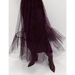 Marks & Spencer Tül Maxi Etek - Bordo - 46/REG