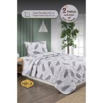 Marla Home Tek Kişilik Pike Takımı | 160X230 cm | Çok Amaçlı Yatak Örtüsü & Battaniye - Gri