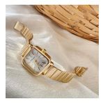 Marlas Retro Kadın Kol Saati, Vintage Tasarım, Minimal Tasarım, Altın Rengi Metal Kordon