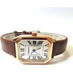 Marlas Retro Kadın Kol Saati, Vintage Tasarım, Roma Rakamlı, Deri Kordon, Sekizgen, Kolay Kullanım, Kahverengi Kordon, Rose Gold Renk