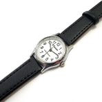 Marlas Retro Kadın Saati, Vintage Tasarım, Klasik, Gümüş Kasa Rengi, Minimal Tasarım, Siyah Kayış Kordon, Beyaz Kadran