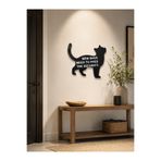 MARLITH HOME Kedi Temalı Ahşap Duvar Süsü-Mutfak ve Ev Dekorasyonu MDF