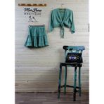 MarLuna Boutique Fırfırlı Kısa Etek - Yeşil