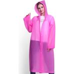Marlux Kadın Erkek Yağmurluk Kapüşonlu Çıtçıtlı Eva Pembe Yağmurluk - Standart