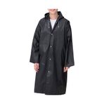 Marlux M21M Unisex Kapüşonlu Çıtçıtlı Eva Yağmurluk - Siyah