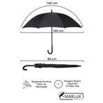 Marlux M21MAR10139R001 Siyah Fiber 10 Tel Erkek Baston Şemsiye