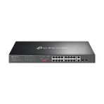 Marmara Qumasch Tp-Lınk Omada 16 Port DS1018GMP 10/100/1000 2x Sfp Poe Switch (250W) (Siyah Çelik Kasalı)