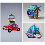 Marmaris Temalı Kabartmalı Polyester 3 Lü Magnet Seti Buzdolabı Süsü (Kod:1115)