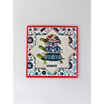 Marmaris Temalı Polyester Kabartmalı Kaplumbağa Desen Magnet 7 X 7 Cm – Dekoratif Hediyelik Buzdolabı Süsü (Kod:1186)