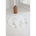 Marmera Yuvarlak Banyo Paspası 70x70 Bej