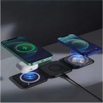 Marmori 3in1 Telefon, Saat ve Kulaklık Için Kablosuz Şarj Cihazı, Wireless Kablosuz Şarj - Siyah