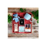 MARMORİ MARMORİ MAVİ SERAMİK KUPALI PELUŞ AYICIKLI KİŞİYE ÖZEL FOTOGRAF&SPOTİFY KODU MUM&KOLYE HEDİYE SETİ