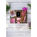MARMORİ PEMBE KALP KOLYE SONSUZLUK GÜLLÜ KİŞİSELLEŞTİRİLEBİLR HEDİYE SETİ