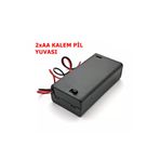 Maroces 2 Lİ KALEM PİL KUTUSU KAPAKLI SWİÇLİ (AA) MR-233C