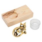 Maroma Mumluk, İskandinav Tarzı Tasarım Ahşap Mumluk Dekoru, Seramik Cam Mumluk, Ev Partisi Yatak Odası Süs için Tealight Mumluklar.