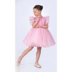 Maronia Kız Çocuk Prenses Model Abiye Elbise - M00746 - 10 Yaş - Pembe
