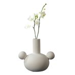 Marooma Beyaz Seramik Vazolar, Kuru Çiçek Vazolar Minimalizm, Modern Zarif Seramik Vazo, Masa Raf Ev Dekorasyonu, Centerpieces için Vazo, Ev Oturma Odası Yemek için Küçük Vazo,(Yuvarlak Kulak)