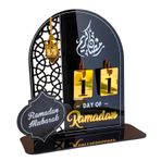 Marooma Ramazan Advent Geri Sayım Takvimi, Ev Eid Mubarak Masası Için 7.87 Inç Akrilik Ramazan Süslemeleri, Ev Aile Çocuklar Için 30 Gün Geri Sayım Takvimi (C)