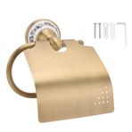 Marooma Tuvalet Kağıtlığı, Antika Metal Kağıt Havluluk, Porselen Süslemeli Askılık, Duvara Kağıt Havluluk Çubuğu, Banyo için Eski Tip Tuvalet Kağıtlığı.