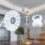 Marreal Akülü Led Şerit Işıklar, 6.56FT 120Led Pil Led Şerit Işıklar Uzaktan, Yanıp Sönme, Kısılabilir, Zamanlayıcı, Kesilebilir, İç Mekan Dış Mekan TV Masası Tekne Mutfak Noel, Su Geçirmez (Beyaz)