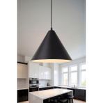 Marrien Cone Bohem Siyah Metal Sarkıt (25 Cm) Yemek Masası Üstü Avize Mutfak & Salon Aydınlatması