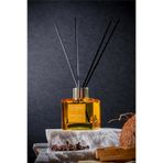 Marrien Floral Bouquet Kare Fiber Çubuklu Oda Kokusu 100 ml – Kalıcı Ev Parfümü, Sarı Cam Şişe