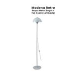 Marrien Modena Retro Beyaz Metal Başlıklı Tek Ayaklı Lambader