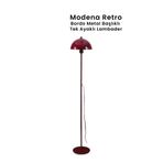 Marrien Modena Retro Bordo Metal Başlıklı Tek Ayaklı Lambader