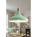 Marrien Nova Bohem Ahşap Mint Yeşili Metal Sarkıt (35 cm) Yemek Masası Üstü Avize