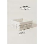 Marrien Sienna El Yapımı Organizer Natural Pamuk Ip Astarlı Metal Sepet 22X22X10 cm - Naturel
