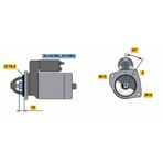 MARS MOTORU 12V/1.4 kW BMW E36 E46 E39 E65 E83 BOSCH 1986S00674