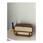 mars tasarım KUMBARA - RUSTİK AHŞAP RADYO GÖRÜNÜMLÜ KUMBARA-BOYUT 20X12,5 CM