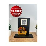 mars tasarım Masa Numarası Qr Kod Pencereli 1- 10 Adet -kafe Lokanta Restoran Oteller