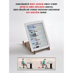 Mars Tasarım Tablet Standı, Ayarlanabilir, Havalandırmalı, Çoklu Açılı Ahşap Stand