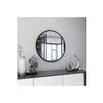Marsah Home 70 Cm Siyah Metal Çerçeveli Yuvarlak Ayna