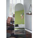 Marsah Home Beyaz Metal Çerçeveli Oval Ayaklı Boy Aynası 180 X 60 Cm