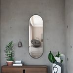 Marsah Home Çift Taraf Oval Metal Çerçeveli Ayna, Siyah