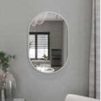Marsah Home Marla Metal Çerçeveli Ayna, Beyaz, 60X90