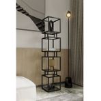 Marsah Home Rio Metal Kitaplık, Siyah
