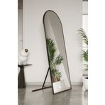 Marsah Home Siyah Metal Çerçeveli 150 X 60 Cm Oval Ayaklı Boy Aynası