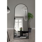 Marsah Home Siyah Metal Çerçeveli Oval Ayaklı Boy Aynası 180 X 70 Cm