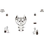 Marscockpitdesign Ford Courier Konsol-Maun Kaplama 2014 25 Parça - Renkli - KOYU MEŞE
