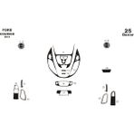 Marscockpitdesign Ford Courier Konsol-Maun Kaplama 2014 25 Parça - Renkli - PİANO BLACK