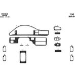 Marscockpitdesign Honda Civic Konsol-Maun Kaplama 1992-1995 14 Parça - Renkli - GRİ KARBON