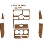 Marscockpitdesign Lada Priora Konsol-Maun Kaplama 2007 7 Parça - Renkli - AÇIK MEŞE