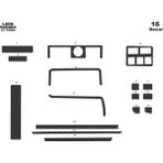 Marscockpitdesign Lada Samara Konsol-Maun Kaplama 1999-2002 16 Parça - Renkli - GRİ KARBON
