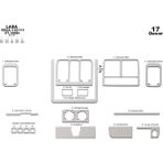 Marscockpitdesign Lada Vega 110 111 Konsol-Maun Kaplama 1998 17 Parça - Renkli - ALÜMİNYUM
