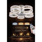 Marsel Lighting ALYA 5Lİ KROM KUMANDALI AVİZE PLAFONYER AVİZE 3 RENK LED SECENEKLİ SALON OTURMA ODASI AVİZE