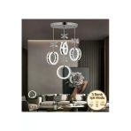 Marsel Lighting Alya Model 4’Lü Krom 3 Renk Modu Ledli Salon Oturma Odası Avize